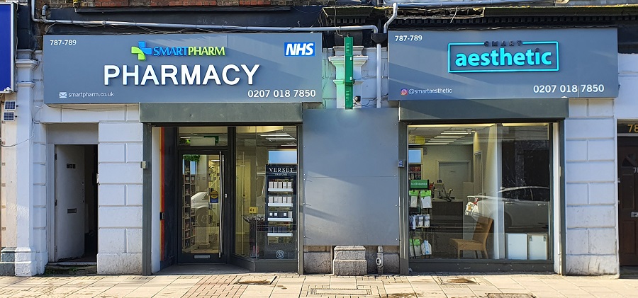 Smart Aesthetic shopfront on Harrow Road, London
