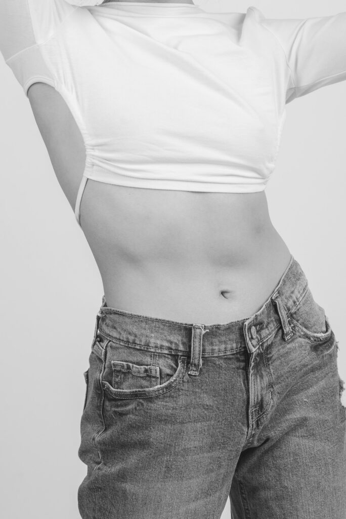 Woman with a toned waist and stomach